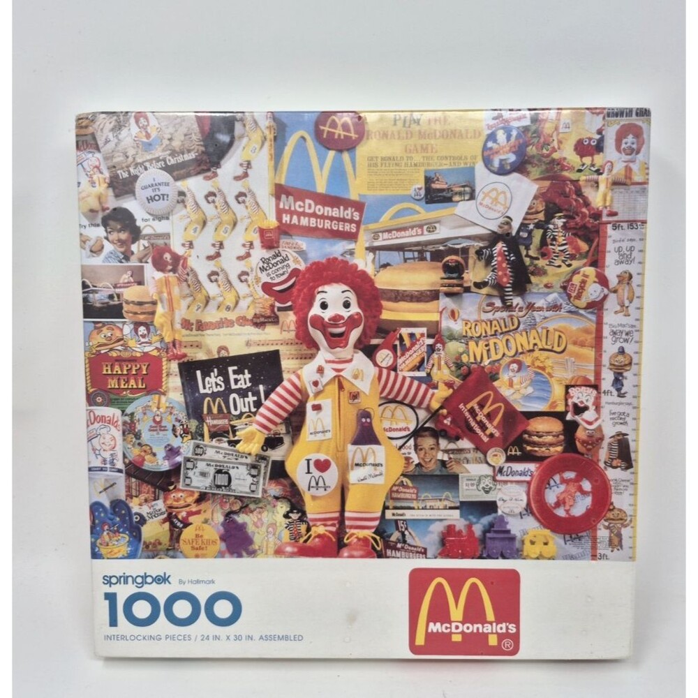 Springbok McDonald's 1000 Piece Jigsaw Puzzle Great American Legends Series